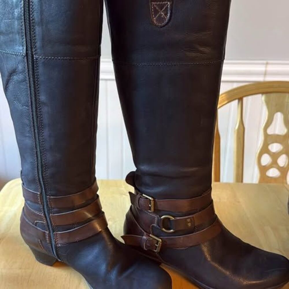Pikolino Black Tall Leather Boots